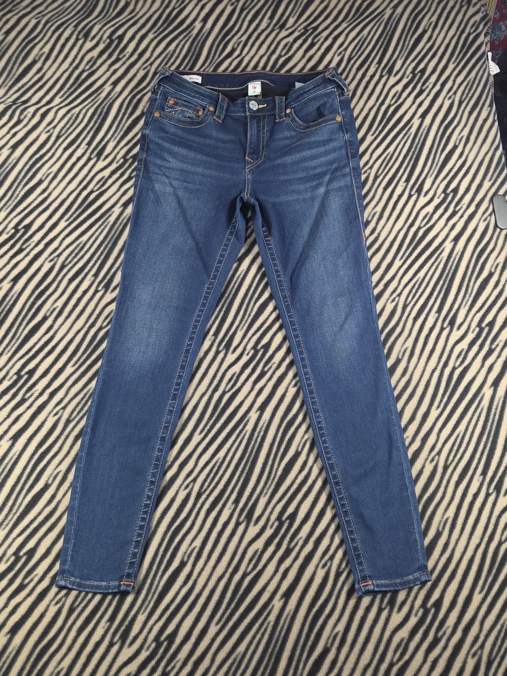 True Religion Jennie Curvy Mid Rise Skinny Jeans 30x28